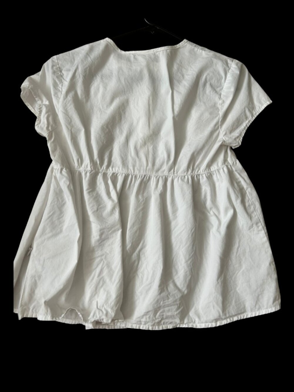 Archival Isaac Mizrahi for Target White Cotton Babydoll Peplum Blouse Top - Picture 2 of 3
